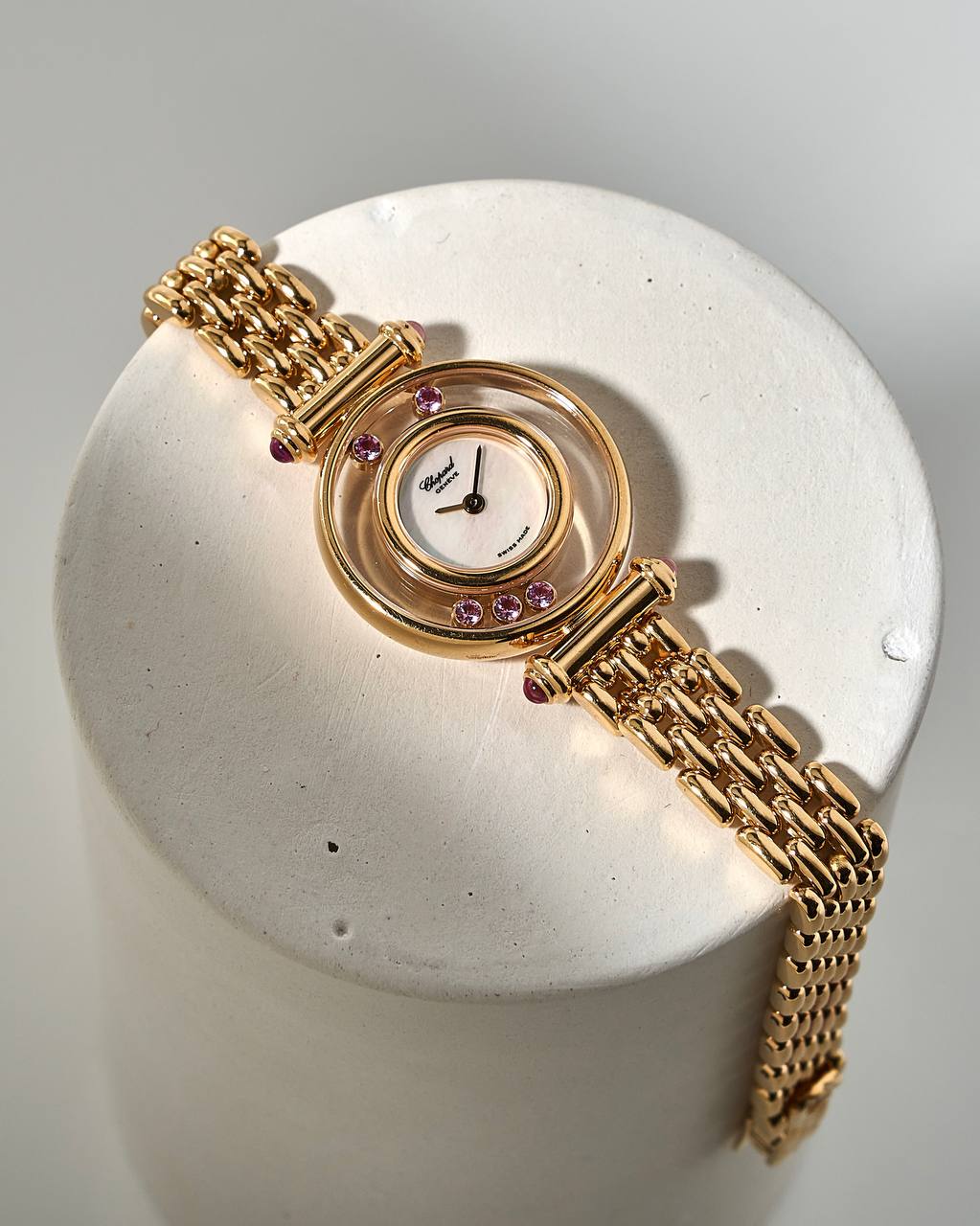 Chopard Happy Diamonds Pink Sapphires MoP Dial 