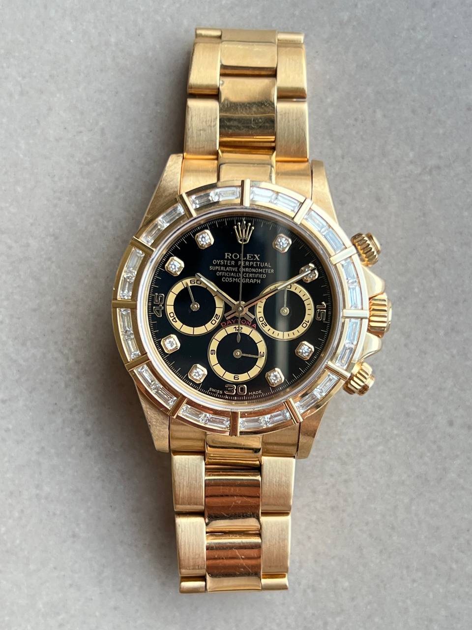 Rolex Cosmograph Daytona Baguette Diamond Bezel 16568 