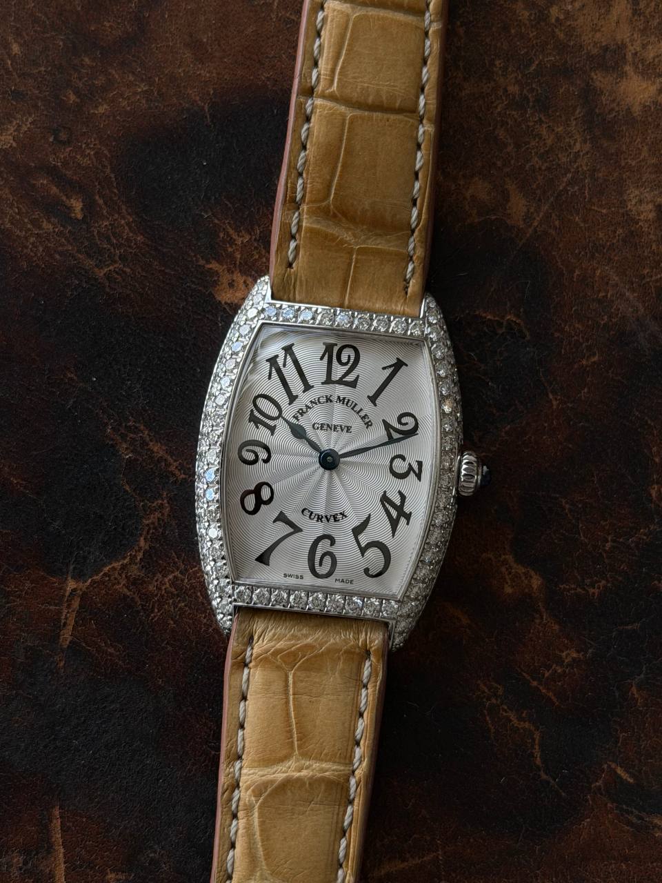 Franck Muller Cintrée Curvex Factory Diamonds White Gold