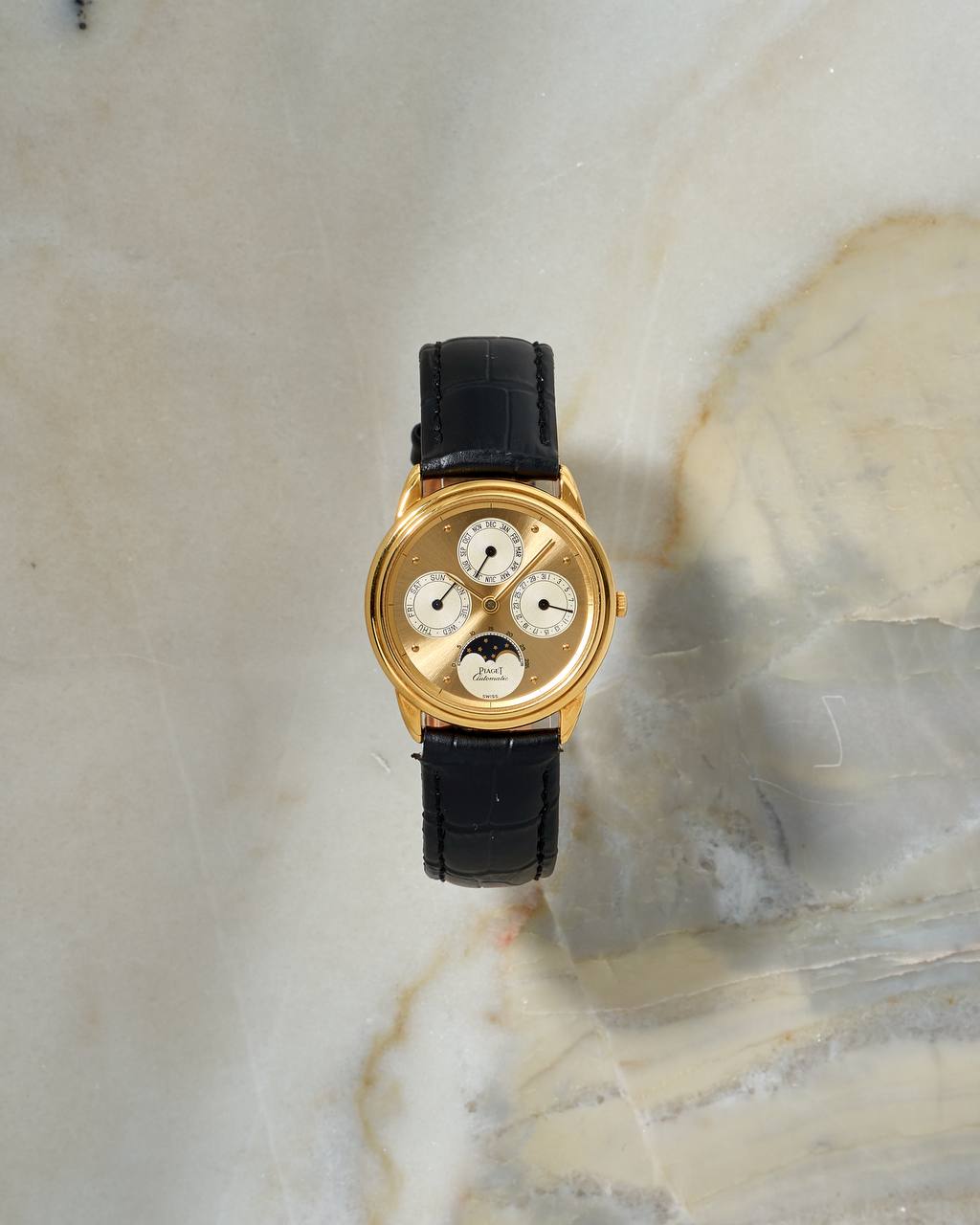 Piaget Gourverneur Triple Calendar Moonphase Pinball Dial 15958