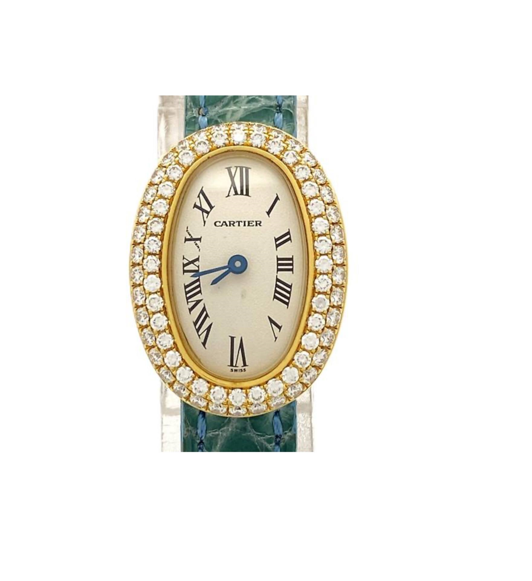 Cartier Baignoire Factory Diamonds 2368