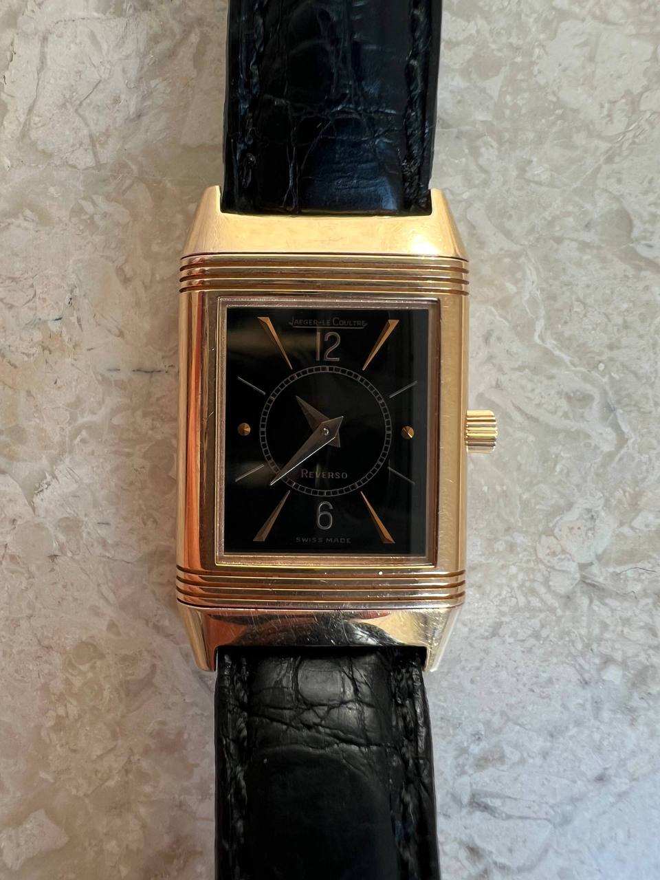Jaeger-LeCoultre Reverso Ladies Rose Gold Black Dial