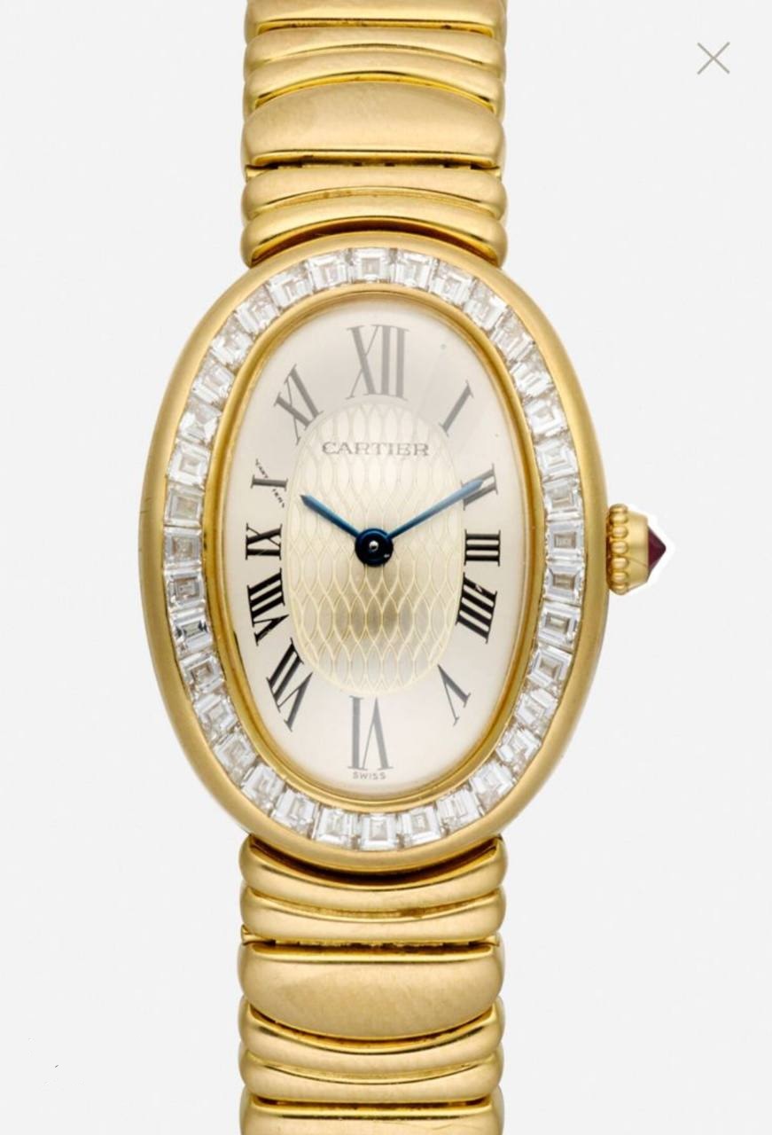 Cartier Baignoire Diamond Bezel