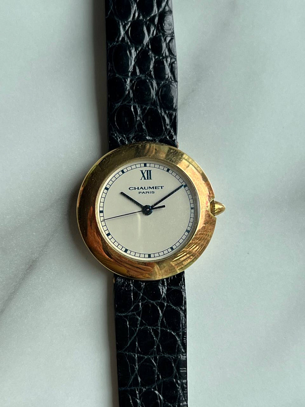  Chaumet Quartz 30mm 18K Yellow Gold 