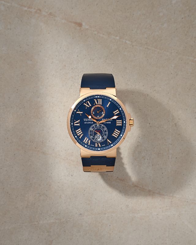 Ulysse Nardin Maxi Marine Chronometer 43 mm Rose Gold Blue