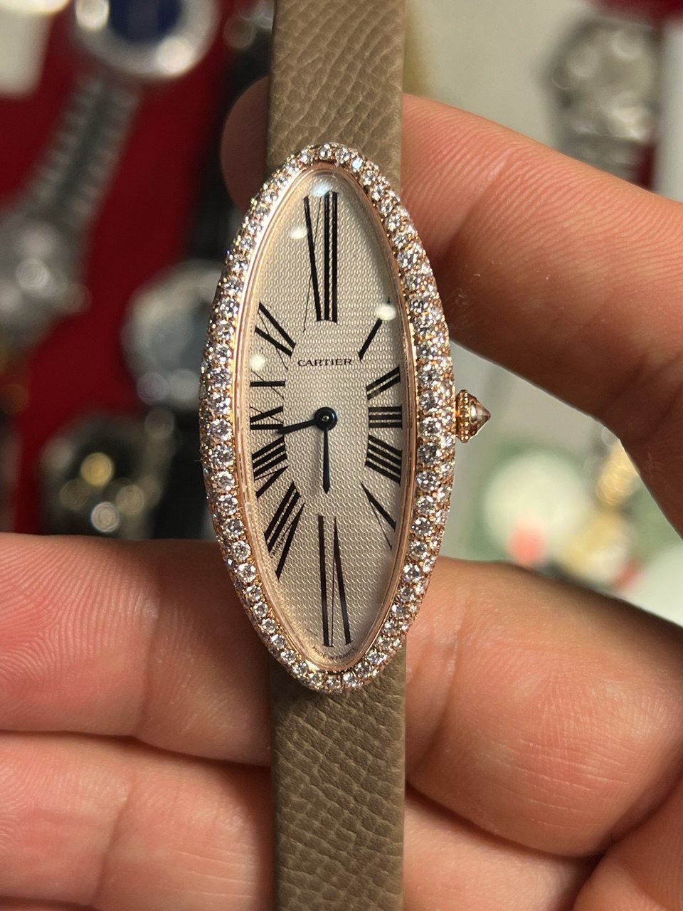 Cartier Baignoire Allongee Diamond Bezel 2515