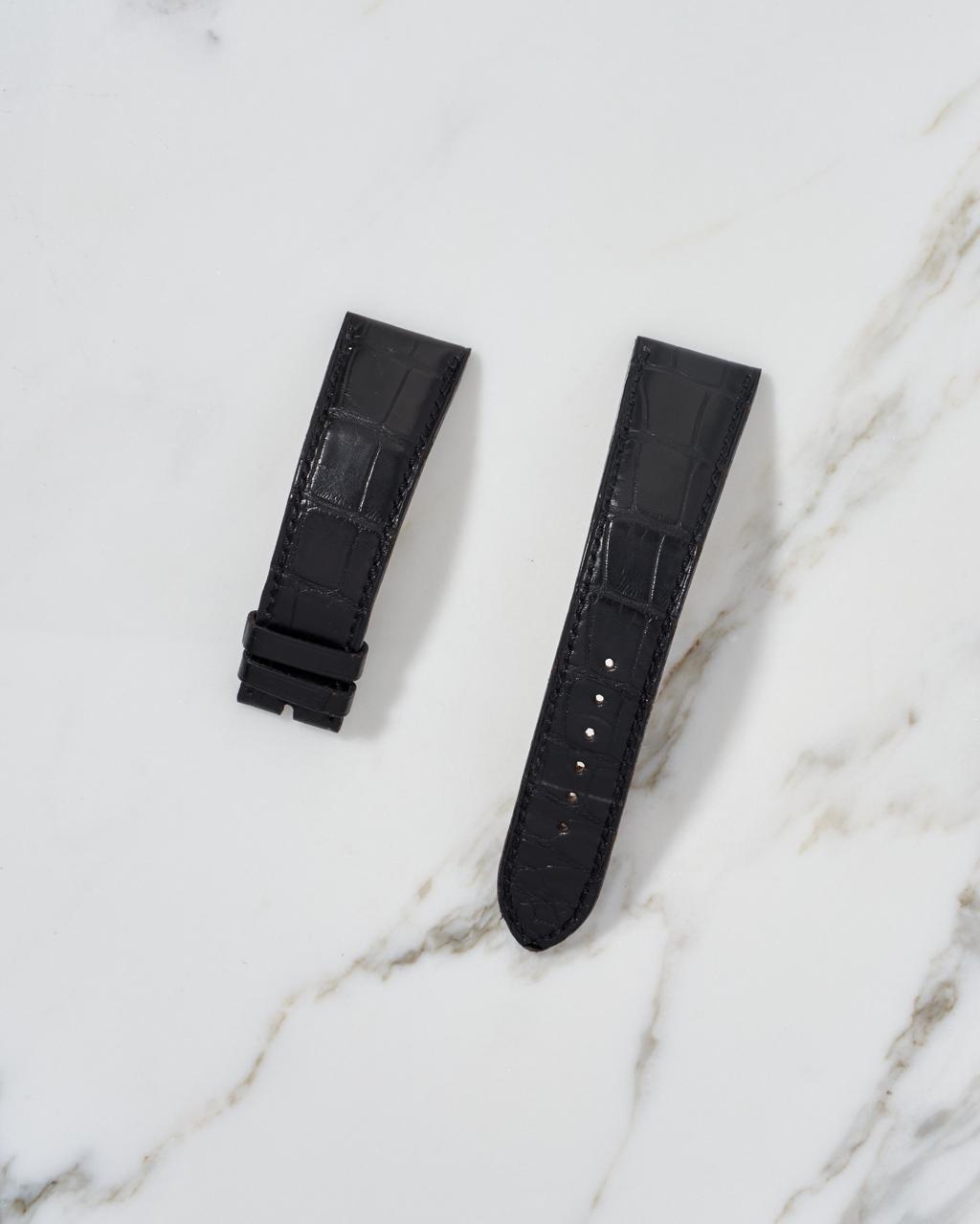 Ремешок Greubel Forsey Crocodile Leather Strap 21x18 Black NOS