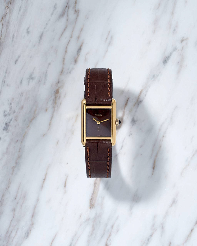 Cartier Tank Vermeil Mechanical Silver