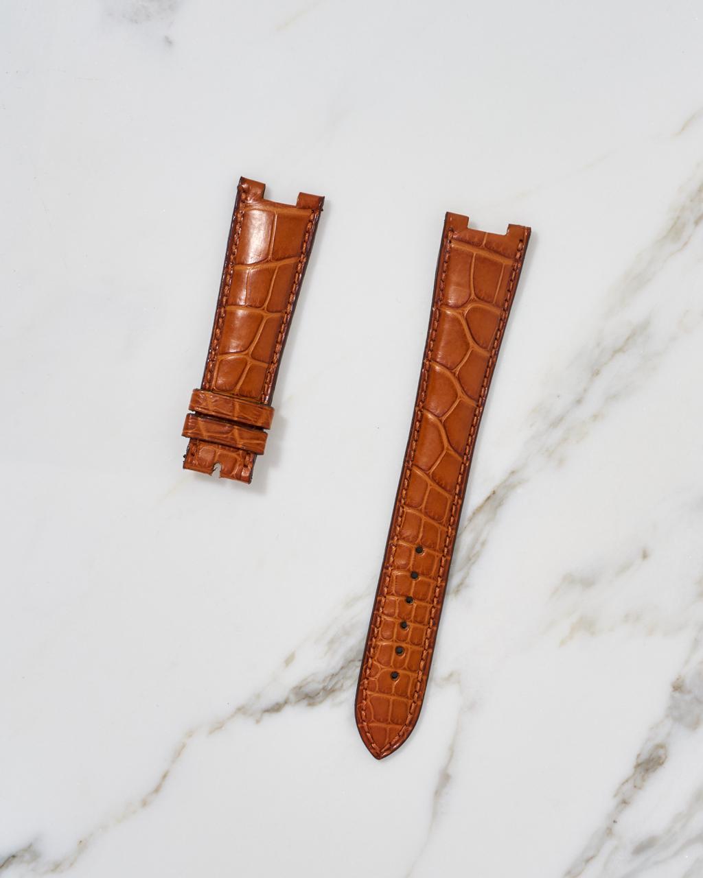 Bovet Crocodile Leather Strap 20x15mm Brown NEW