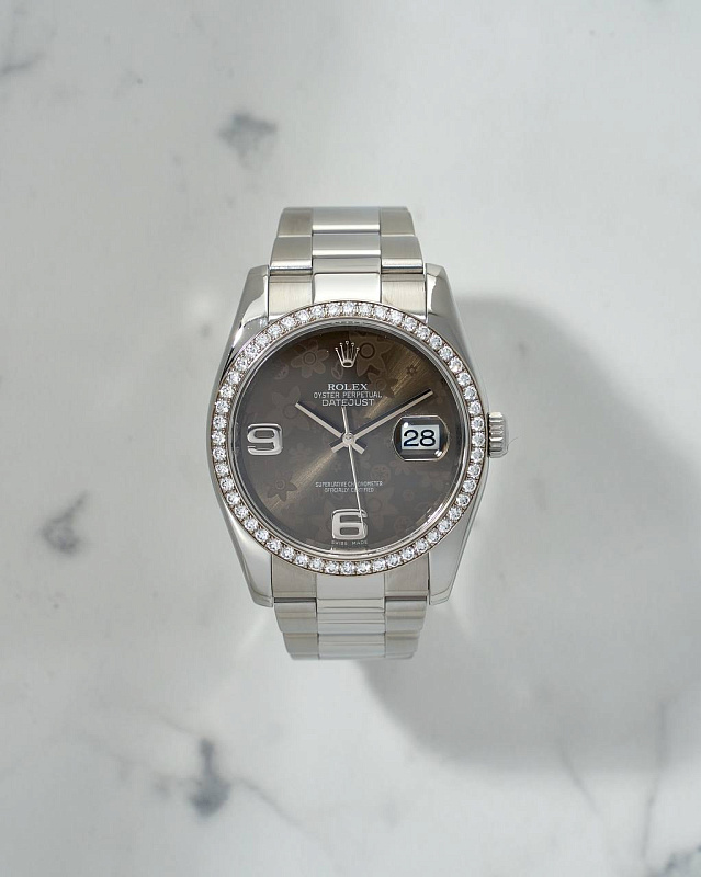 Rolex Oyster Perpetual Datejust 36mm Diamond & Floral Dial 116244