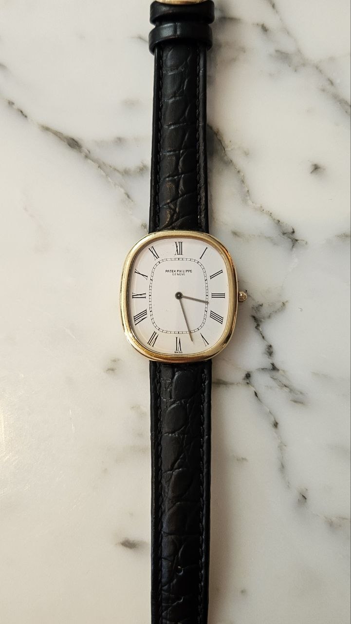 Patek Philippe Golden Ellipse White Romain Dial 3738