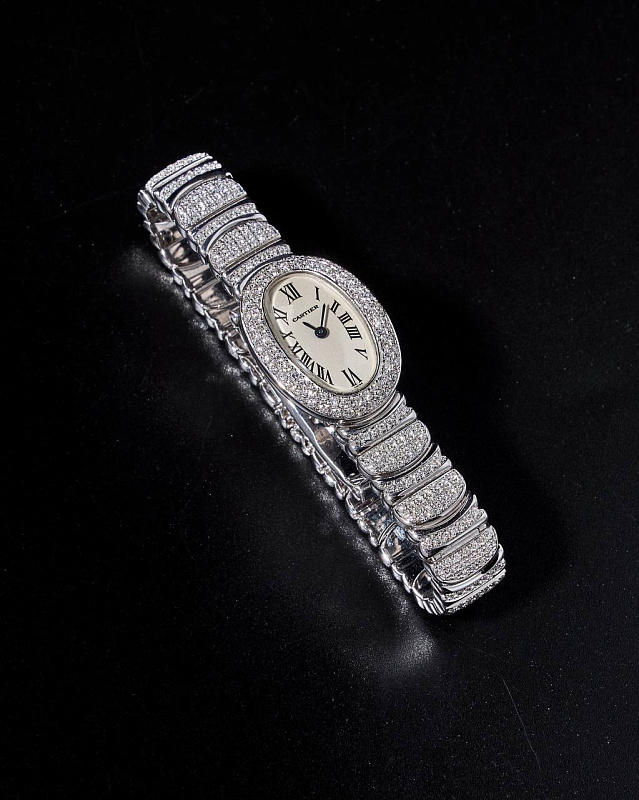Cartier Baignoire 2369 White Gold Diamond Rush
