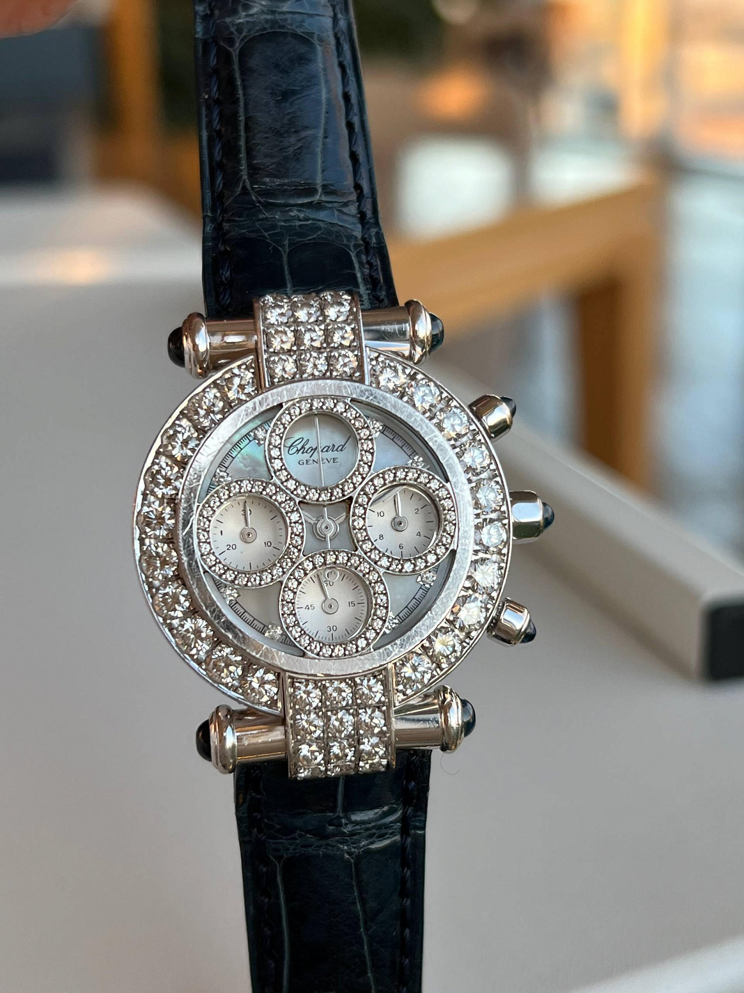 Chopard Imperiale Chronograph White Gold MoP&Diamonds 3386