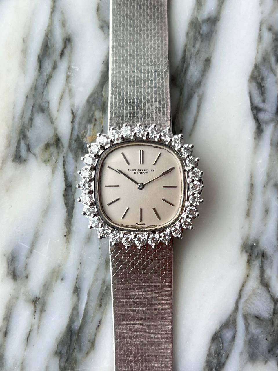 Audemars Piguet Vintage White Gold Diamond Bezel