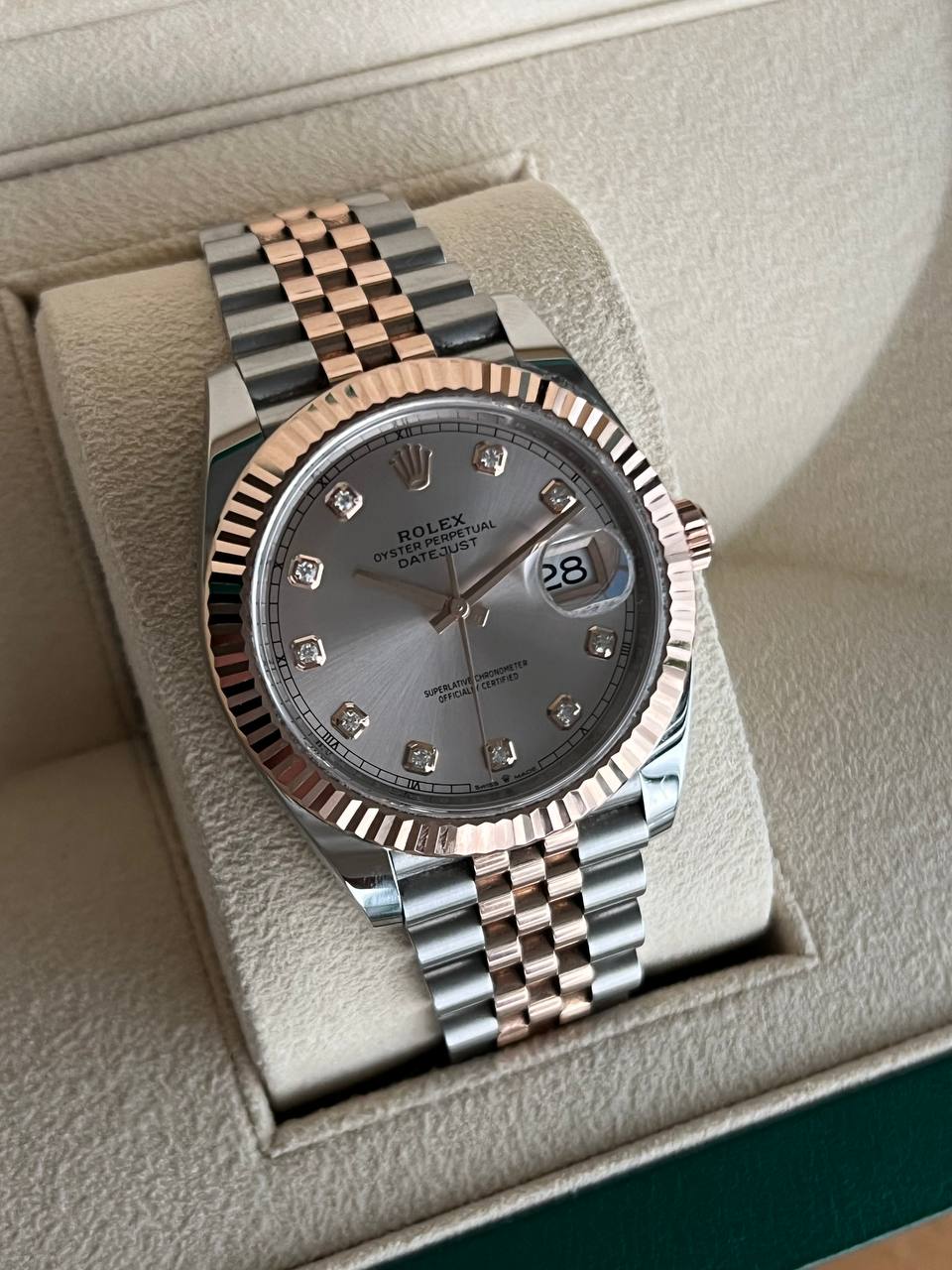 Rolex Datejust 41mm 126331 Grey Dial & Diamonds