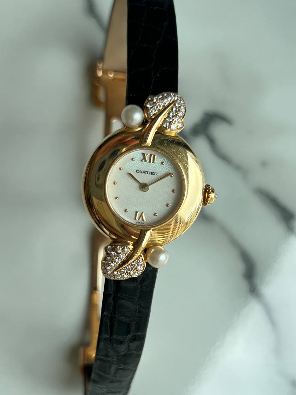 Cartier Colisee with Diamonds&Pearls 1989
