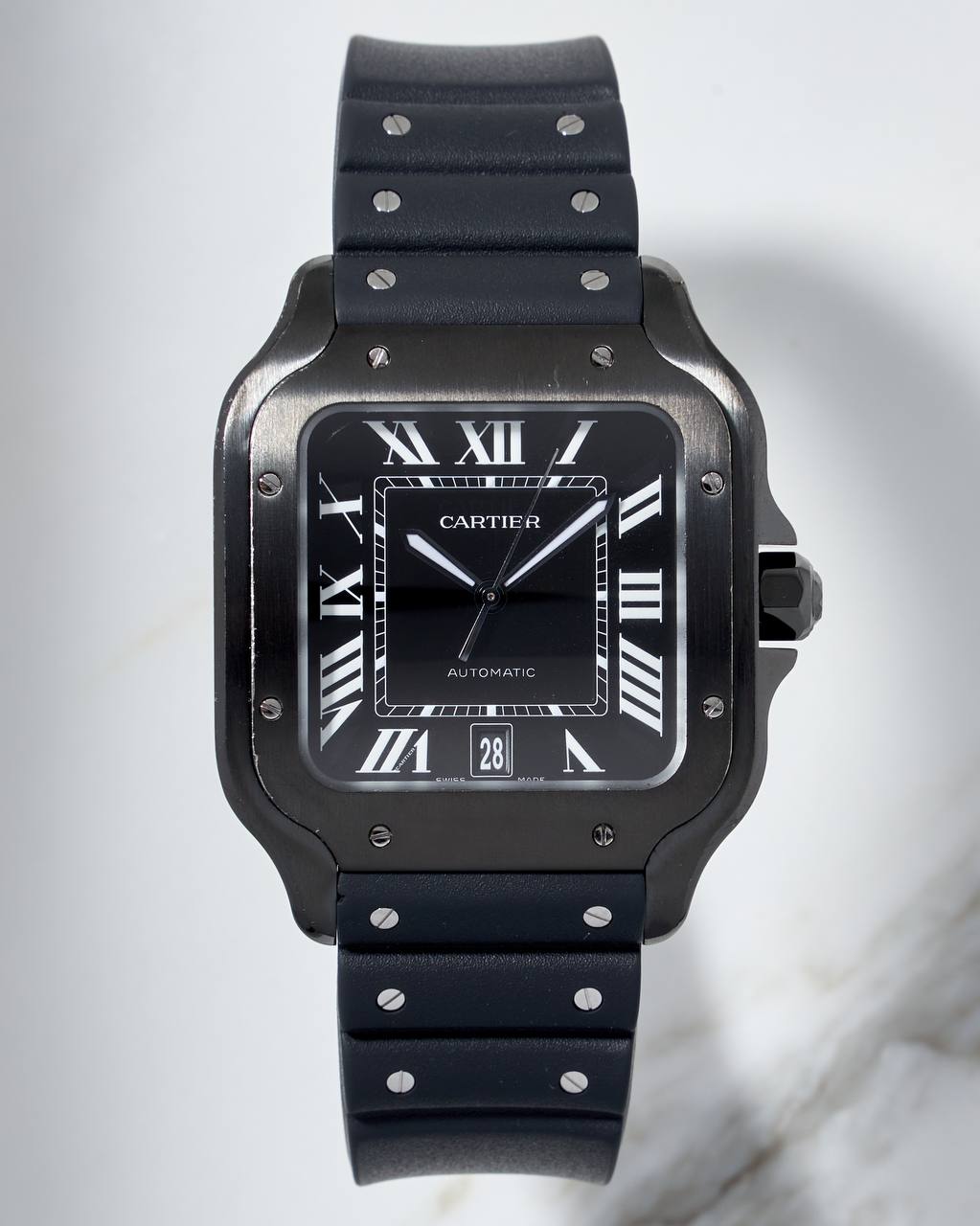 Cartier santos negro outlet