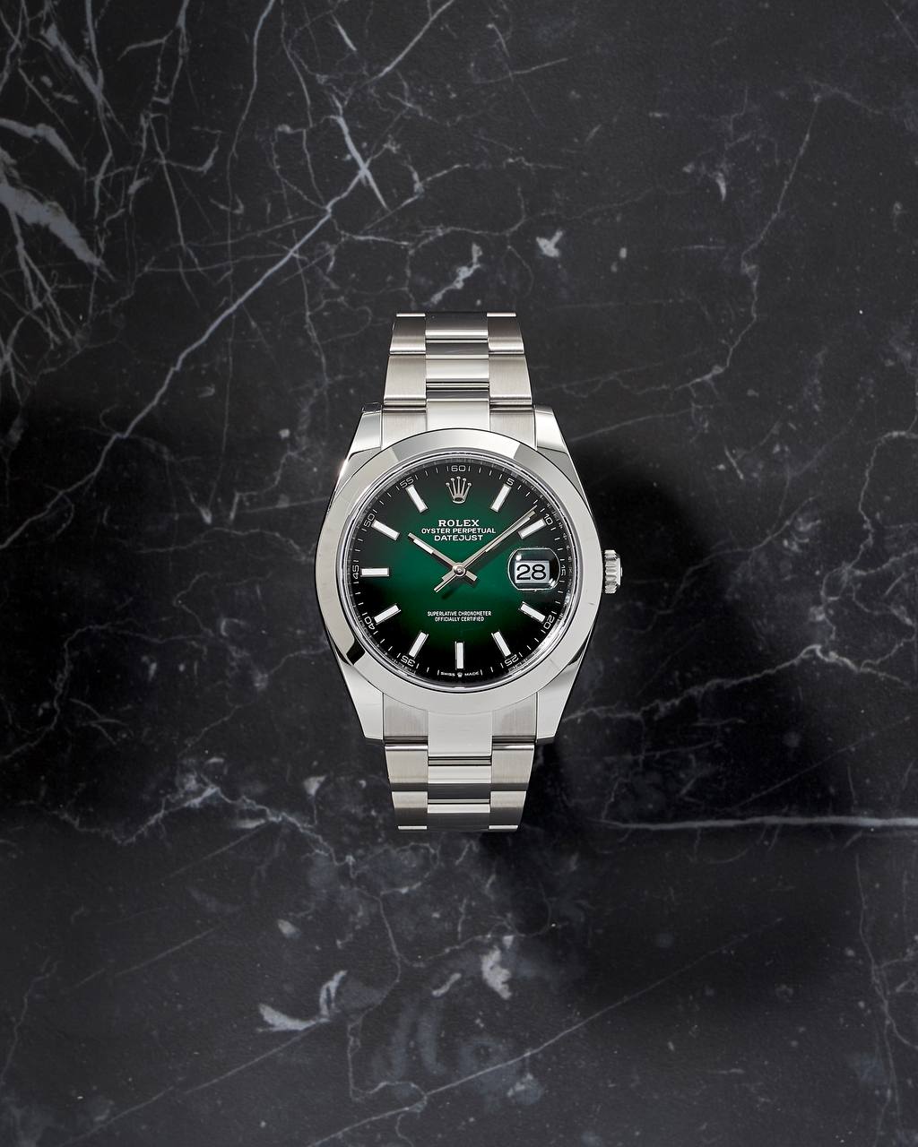 Rolex Oyster Datejust 41mm Green Ombre Dial 126300 2026 Year NEW