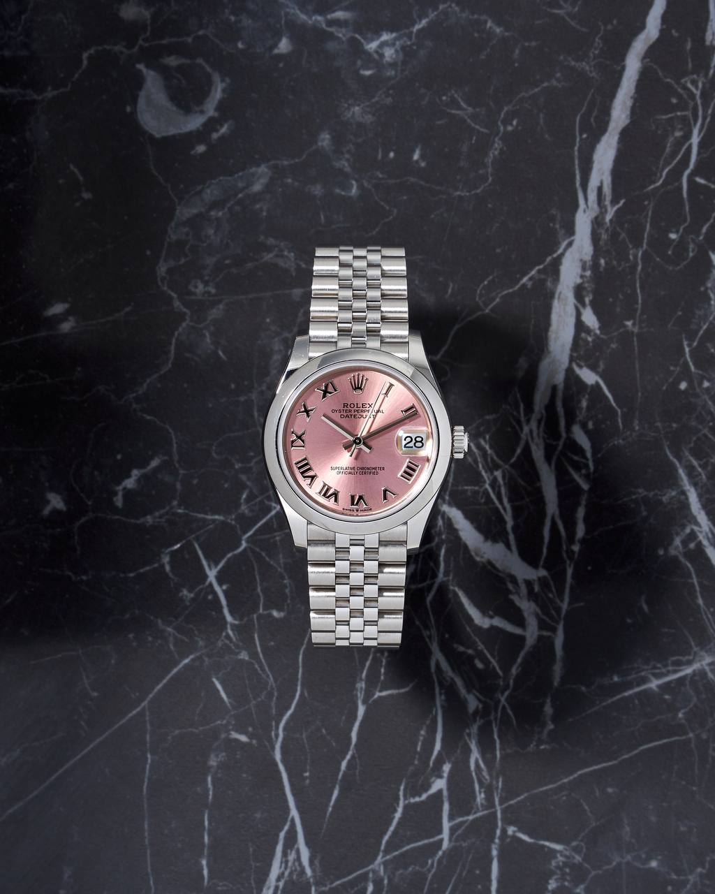 Rolex Datejust 31mm  Pink Roman Dial Jubilee 278240 