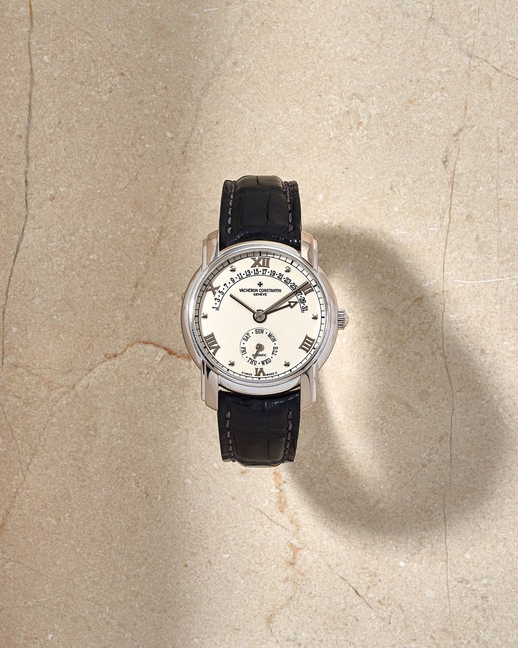 Vacheron Constantin Patrimony 31 Day Retrograde 47245 White Gold