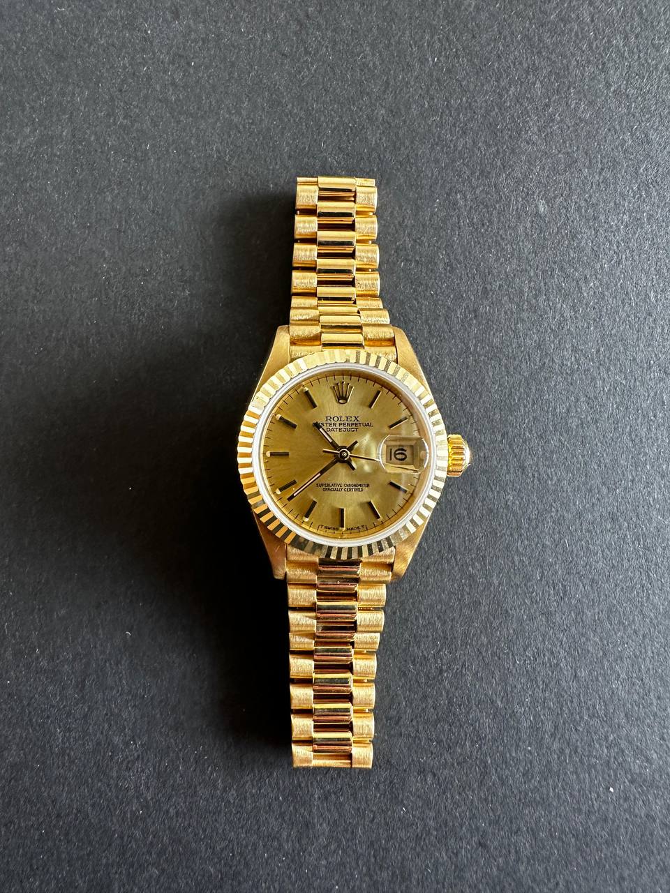 Rolex Lady-Datejust President 26mm Champagne Dial 69178
