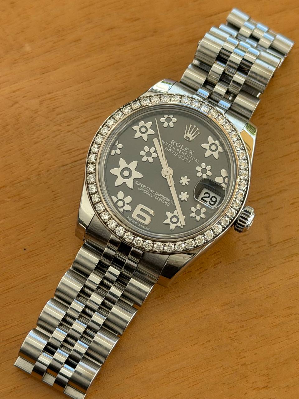 Rolex Datejust 31mm Floral Dial Diamond Bezel 178384