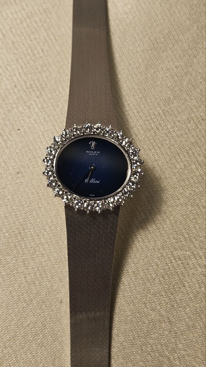 Rolex Cellini Vintage White Gold and Diamond Bezel