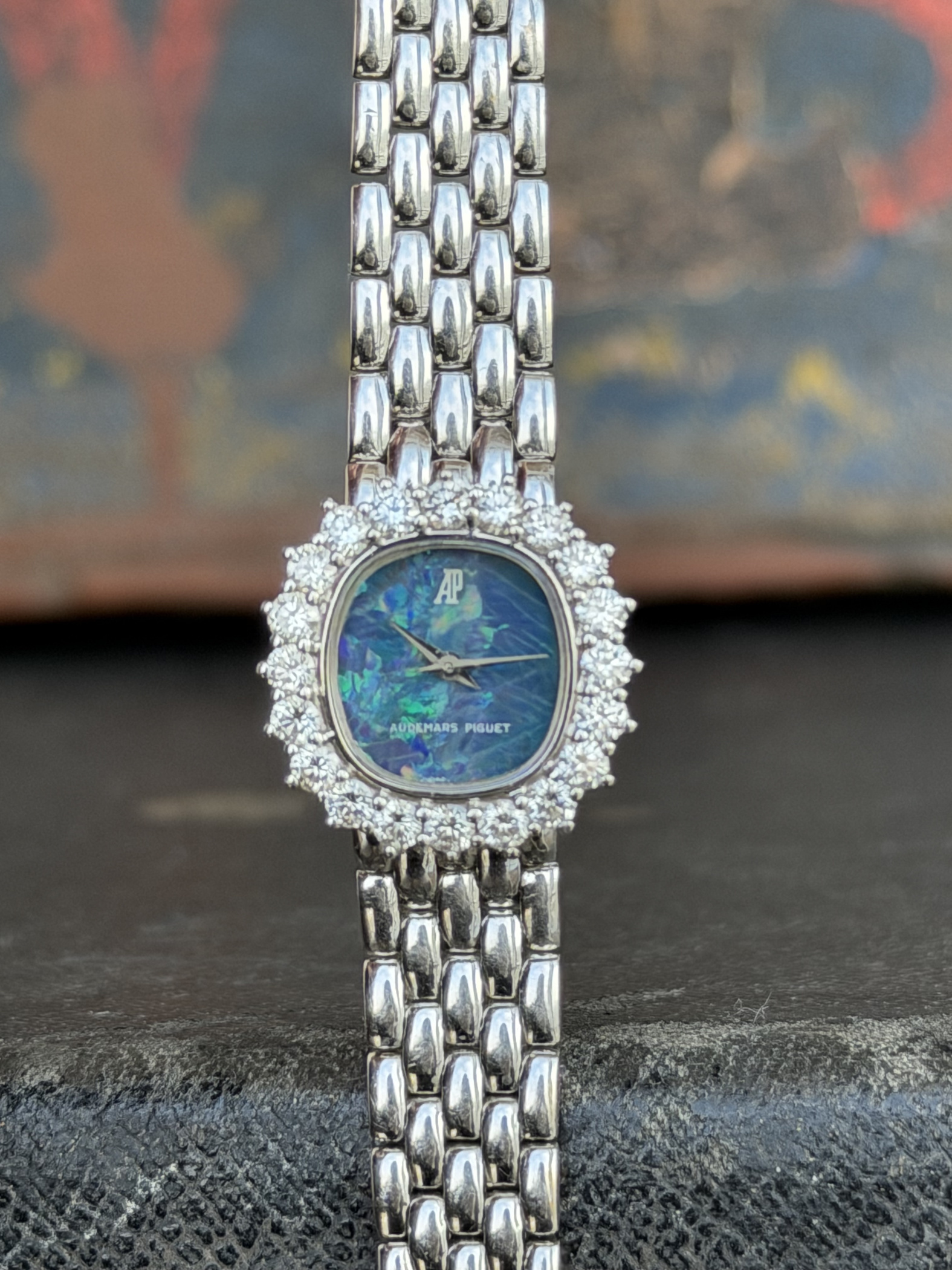 Audemars Piguet Opal Dial Diamond Bezel 