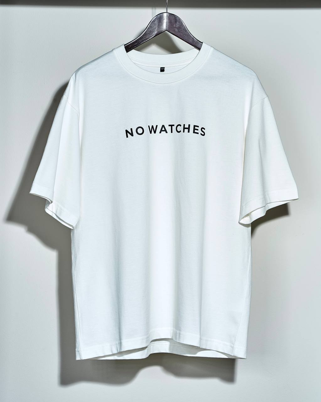 Футболка "NO WATCHES" белая oversize