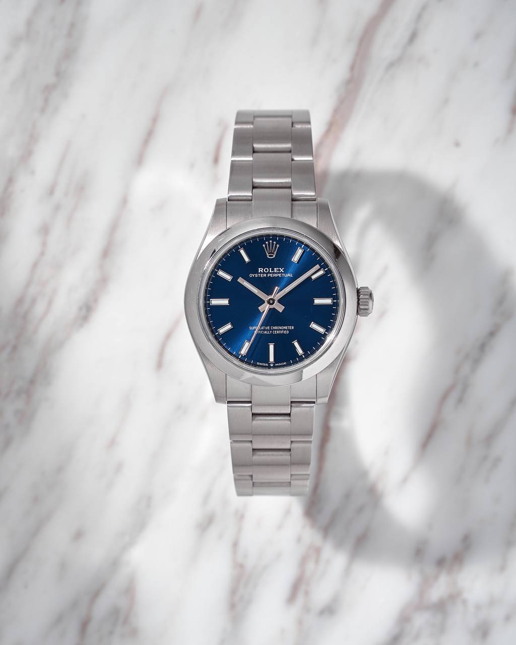 Rolex Oyster Perpetual 31mm Blue Dial with papers 2021 year